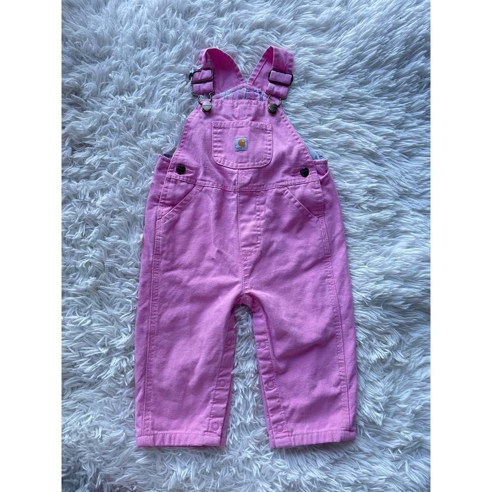 Carhartt Pink Canvas Bib Overalls